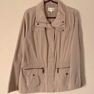 Tan utility jacket. Size large. Light spring jacket.